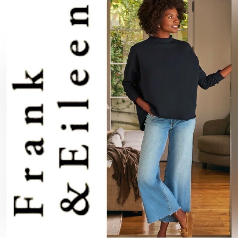 Frank & Eileen Effie Long Sleeve Funnel Neck Capelet M $228